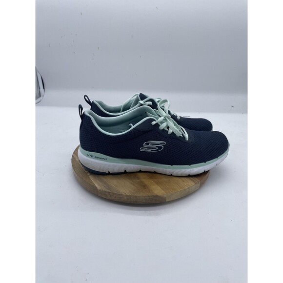 Skechers Flex Appeal 3.0 Sneakers Womens 9 Blue Memory Foam Comfort Shoes - Picture 1 of 11